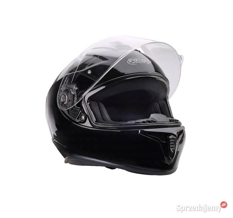 Kask NEX Racing fullface błyszczący czarny