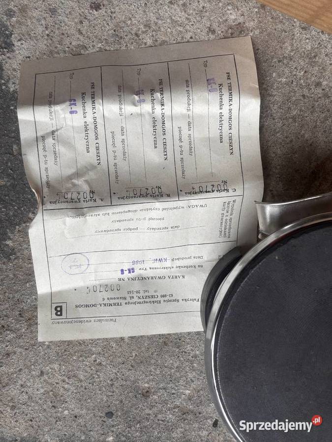 PRL kuchenka elektryczna Termika TYP GK 6 nowa