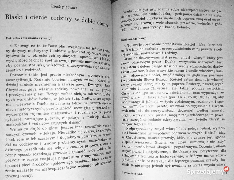 Przyszłość ludzkości idzie rodzinę Jan Paweł II miękka Chełm sprzedam