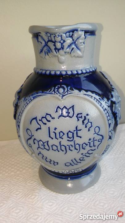 dzbanek dzban ceramiczny poniemiecki kobalt Gdańsk