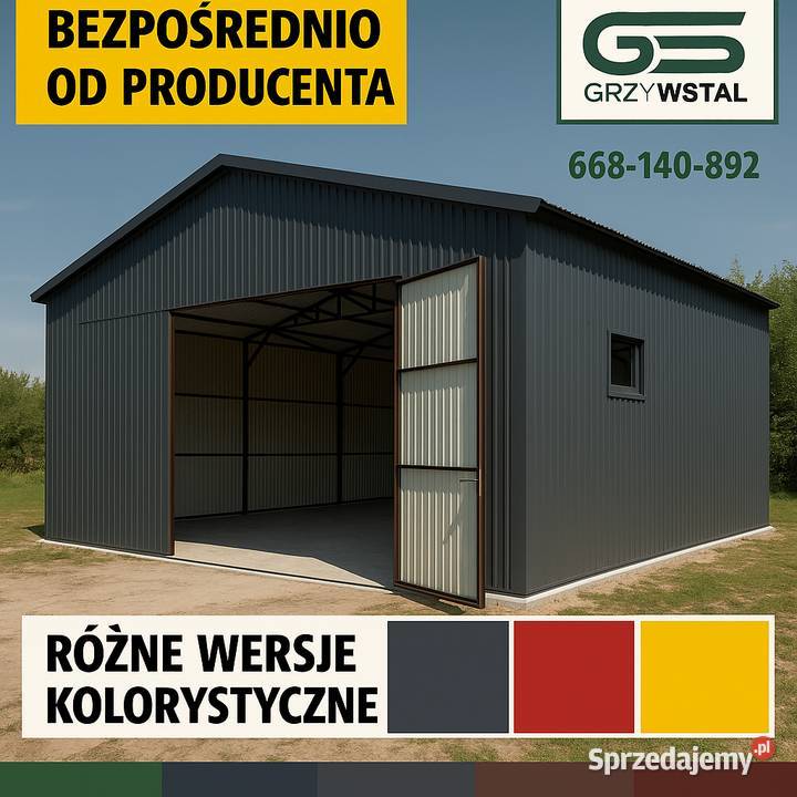 BLASZAK WIATA MAGAZYN GARAŻ BLASZANY Konstrukcja 345zł/m2 Radzyń Podlaski