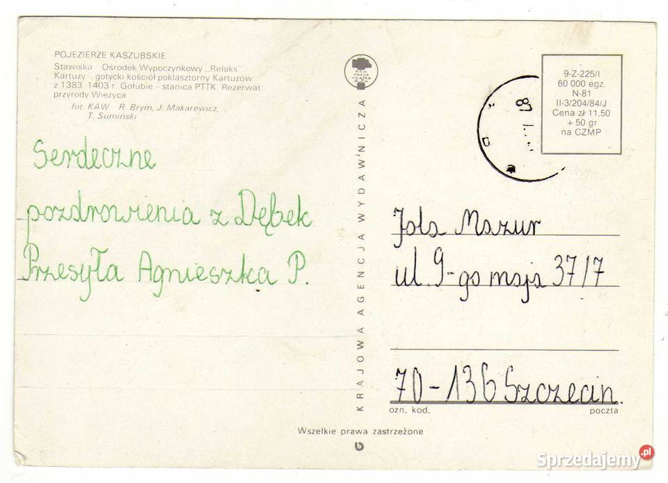 POJEZIERZE KASZUBSKIE POCZTÓWKA WIELOWIDOKOWA 1