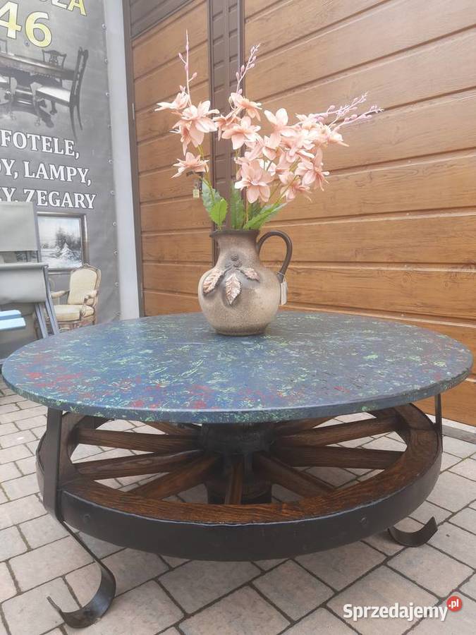 stolik kawowy ława z koła wozu Stoliki kawowe i ławy Mielnica Duża