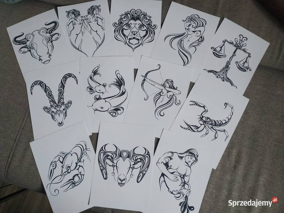 Rysunki seria Znaki Zodiaku cienkopis blok t A4 mazowieckie Warszawa