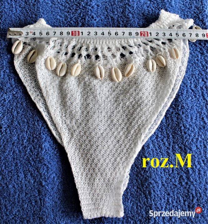 Strój kąpielowy kostium plażowy bikini ażurowy M Warszawa