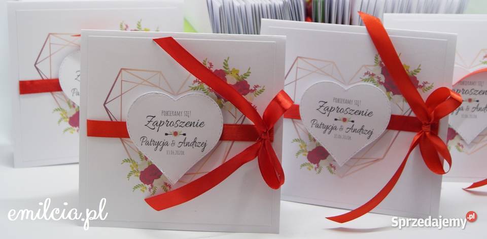 Zaproszenia w kolorze fuksji Ślub Wedding lubuskie Zielona Góra