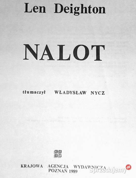 Nalot Len Deighton lubelskie Chełm sprzedam