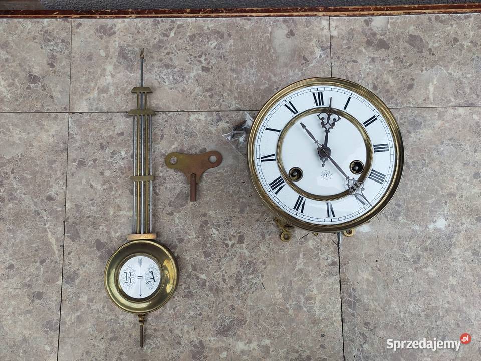 140 Zestaw mechanizm starego zegara Junghans Antyki pomorskie Tczew