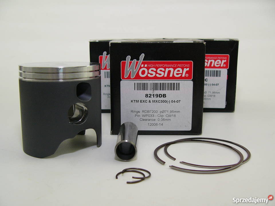 TŁOK komplet tłokowyWOSSNER 7195 mm selB EXC300 sprzedam
