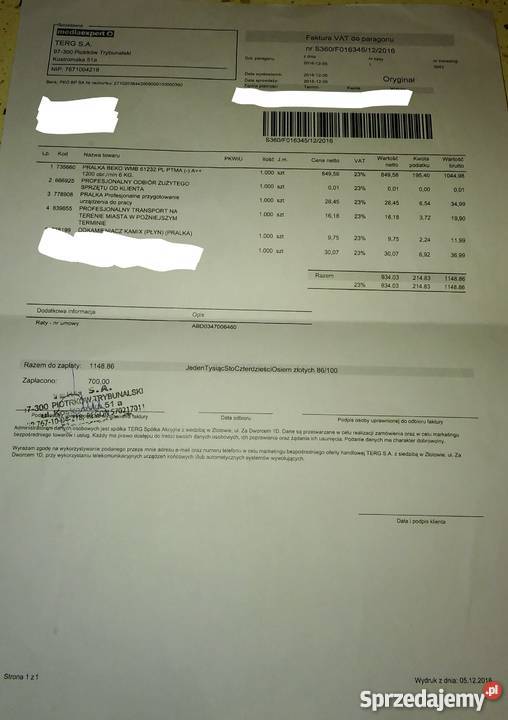 Pralka BEKO WMB 61232 PTMA