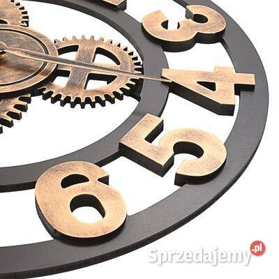 vidaXL Zegar ścienny metalowy 58 złoto Zegary Wyposażenie wnętrz Warszawa