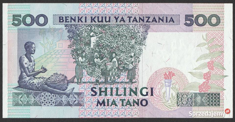 TANZANIA 500 SHILLING 1993 STAN BANKOWY UNC Numizmatyka Łódź
