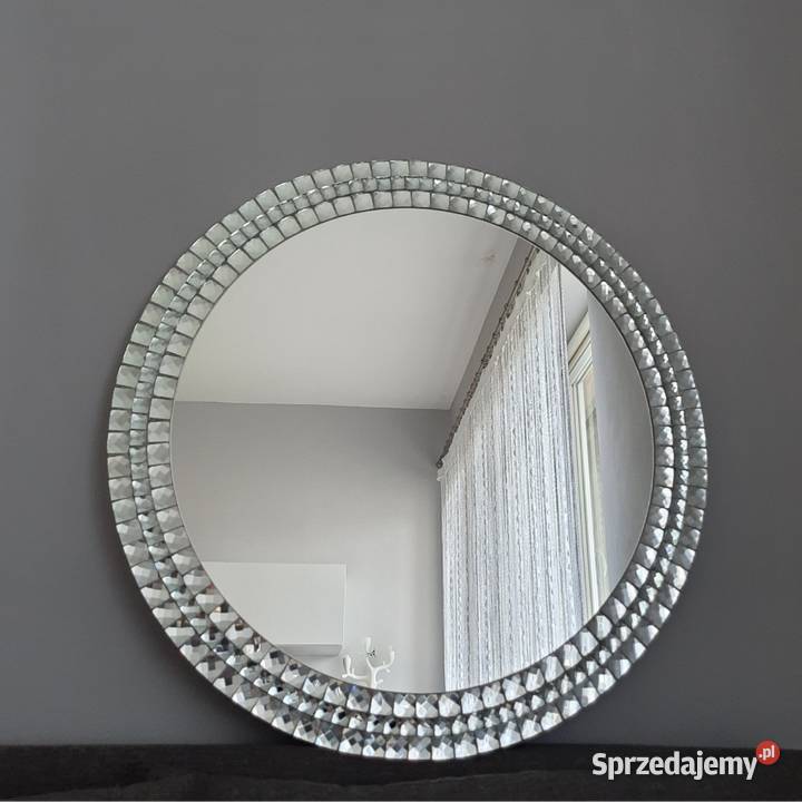 Lustro okrągłe srebrna rama 50 60 70 80 90 Przemyśl