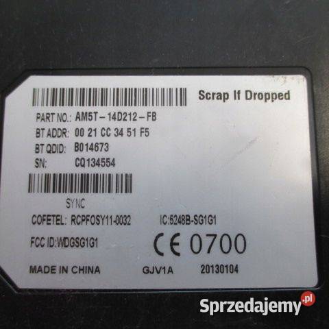 MODUŁ STEROWNIK FORD FOCUS C AM5T14D212FB osobowe wielkopolskie Rakoniewice