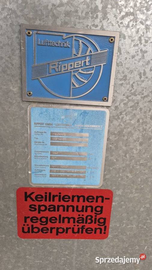 Wymiennik ciepła nagrzewnica przemysłowa Rippert Gorzów Wielkopolski sprzedam