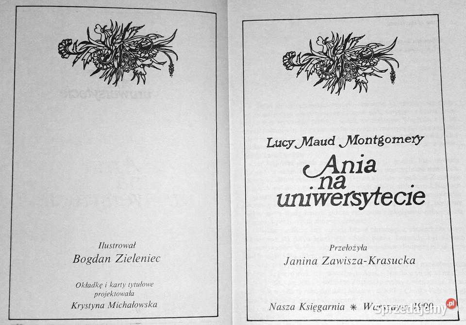 Ania na Uniwersytecie Lucy Maud Montgomery Chełm sprzedam