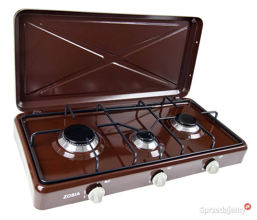 Kuchenka gazowa 3 palnikowa Zosia brązowa Stąporków