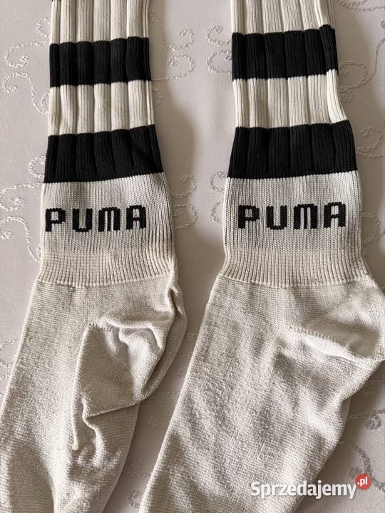 Getry piłkarskie Puma Vintage 90s biało czarne