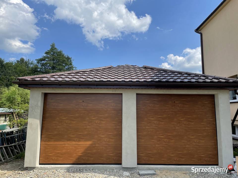 Brama garażowa segmentowa 2750x2125 złoty dąb Czyrna