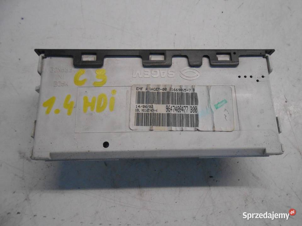 WYŚWIETLACZ CITROEN C3 9647409477