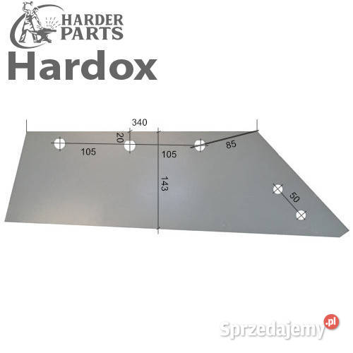 Lemiesz 300hektarów HARDOX 3334050P M22W do nieuszkodzony Suwałki