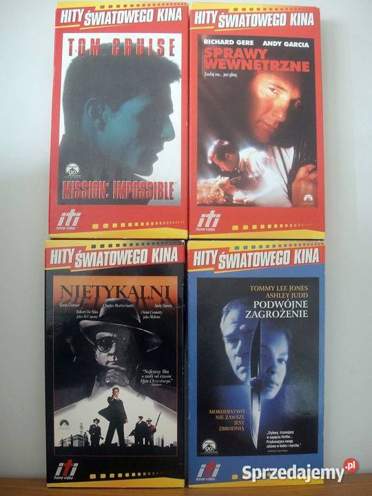 Hity światowego kina na kasetach video VHS Kielce sprzedam