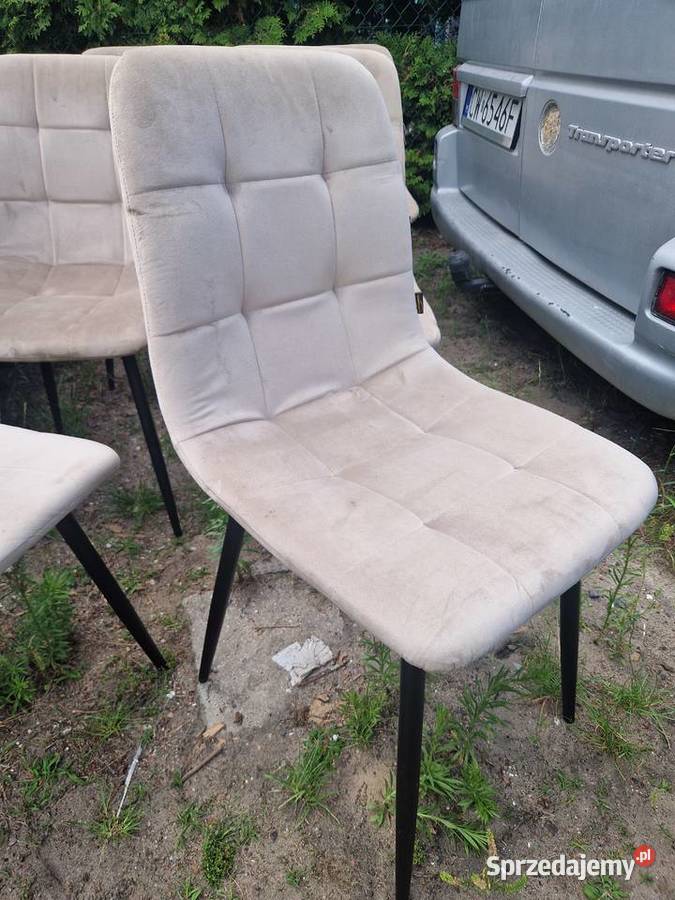 Komplet 7 krzeseł welurowych import Holandia Ciechocinek sprzedam