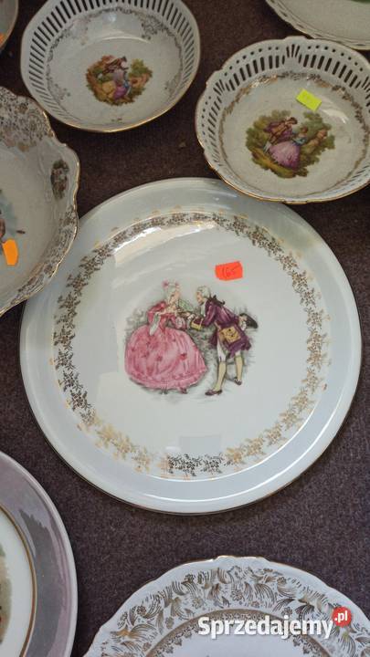 Wspaniała Ze sceną antyczną Sygnatura F z koroną pomorskie