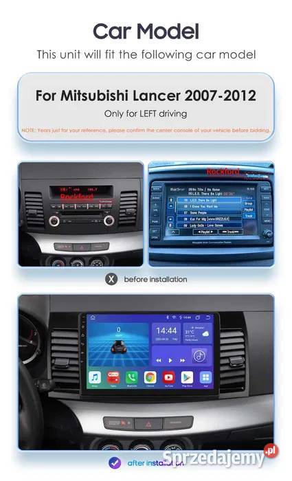 Radio Android 12 Mitsubishi Lancer 0717r wifi Ożarowice