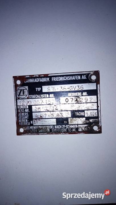 Skrzynia biegów ZF 8 biegów plus połówki