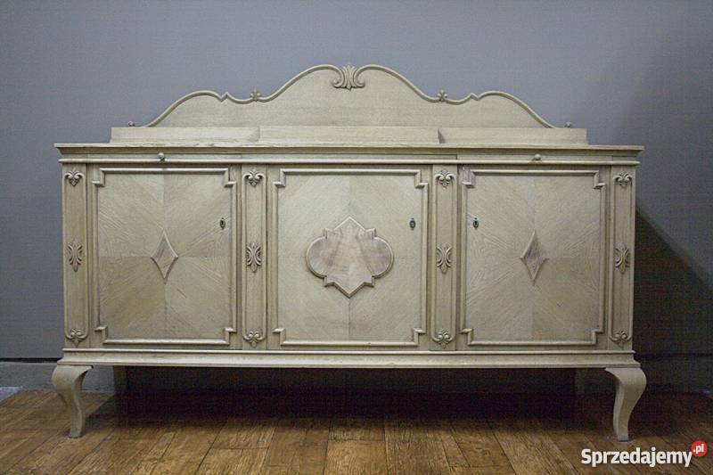 DĘBOWY BUFET SECESYJNY OCZYSZCZONY ANTYK Radzymin