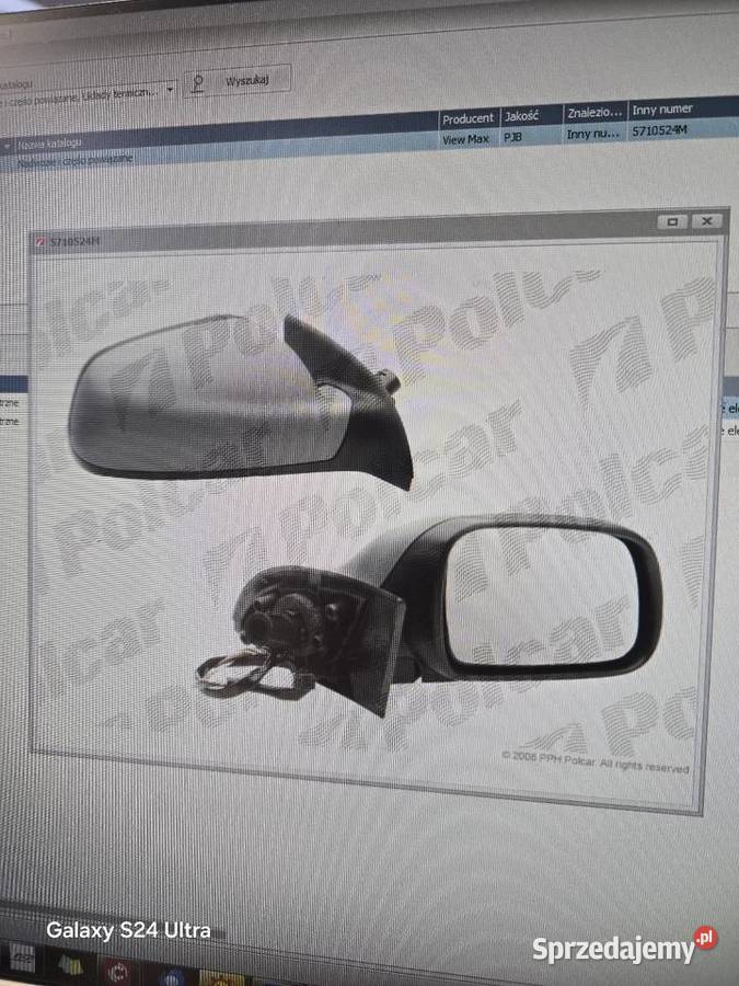 Lusterko zewnetrzne Prawe Peugeot 307 0105r