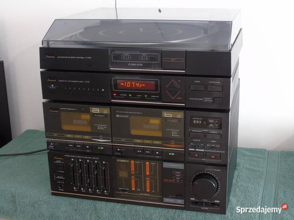 Wieża stereo Sansui z gramofonem korektor AUX podkarpackie Jasło