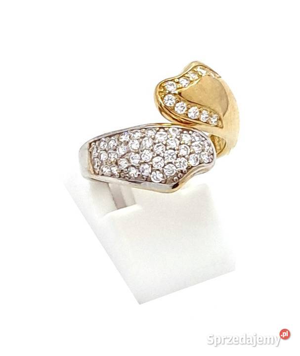 Pierścionek r18 Złoty pr333 Modern z licznymi wielkopolskie