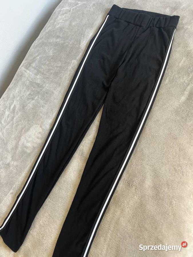 Legginsy getry czarne z lampasami podkarpackie Jasło