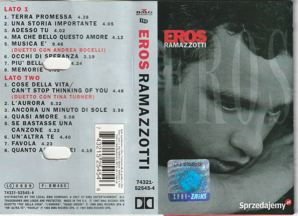 kaseta EROS RAMAZOTTI Eros Ramazotti Rzeszów