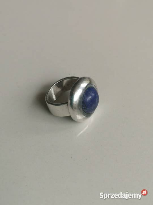 Pierścionek z lapis lazuli srebro vintage srebro Toruń