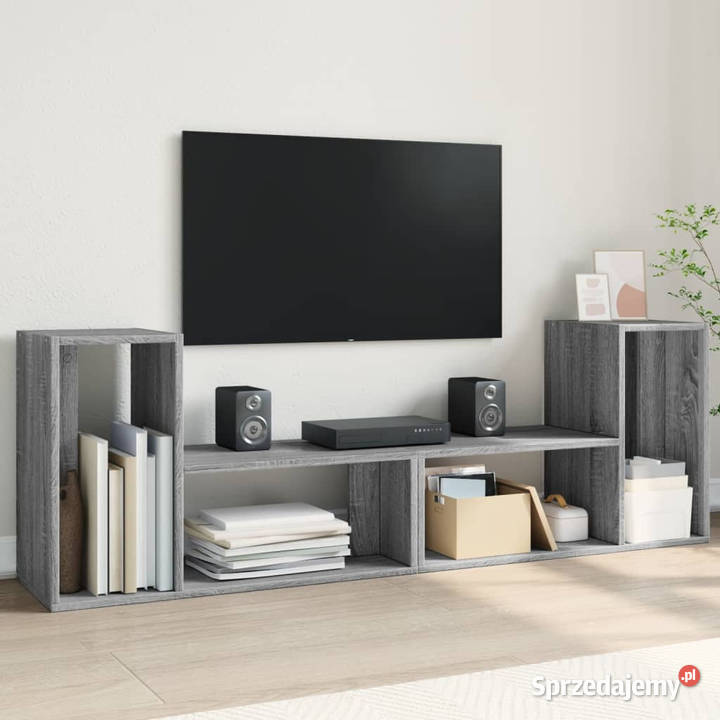 Szafki pod telewizor 2 szary dąb sonoma 75x30x50 mazowieckie Warszawa