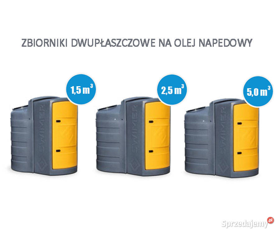 ZBIORNIK DWUPŁASZCZOWY NA OLEJ NAPĘDOWY 2500L Złotoryja