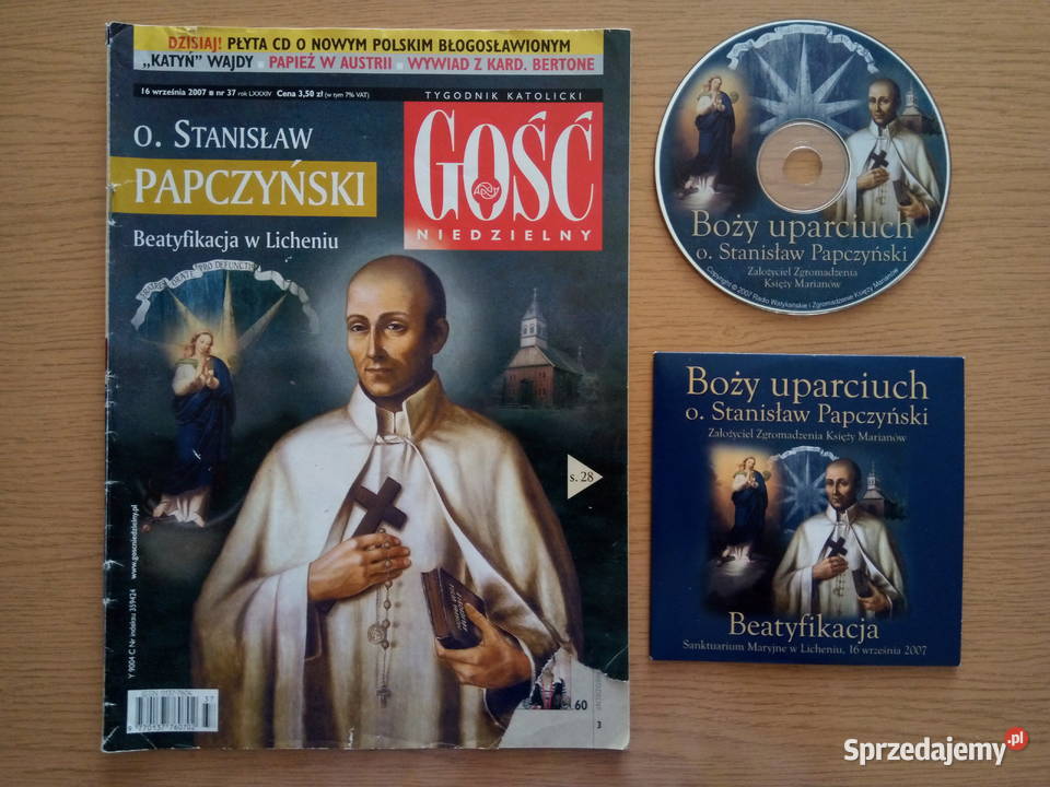 Tygodnik Gość Niedzielny wrzesień 2007r płyta CD Czasopisma Dąbrowa Górnicza