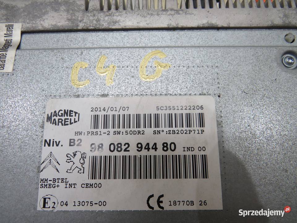 RADIO TUNER C4 PICASSO II 9808294480 lubelskie