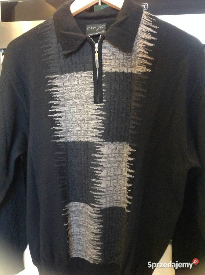 Sweter Męski MASELLI L j Nowy Wełna Merynos Nowa Sól