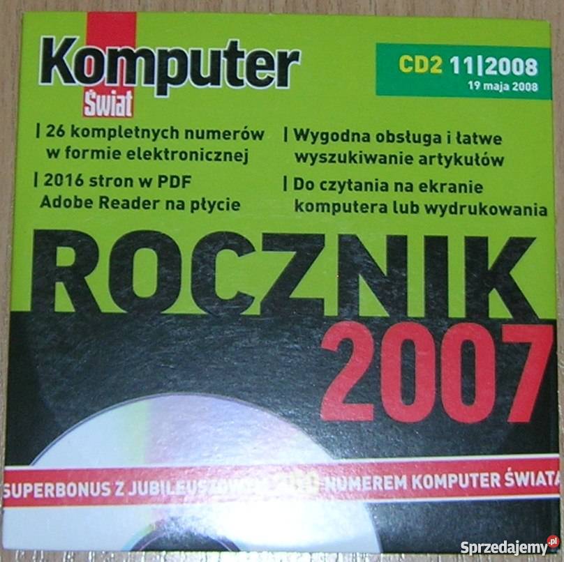 KOMPUTER ŚWIAT ROCZNIK 2007 PC CDROM Szczecin sprzedam