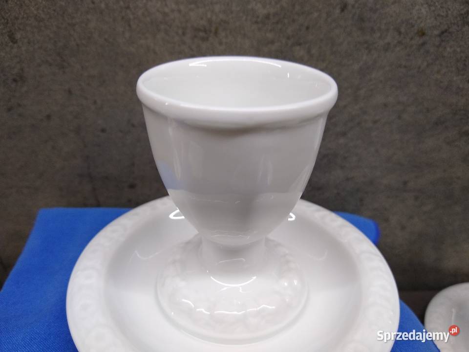 Kieliszki na stopie do jajek Rosenthal Biała Kalisz