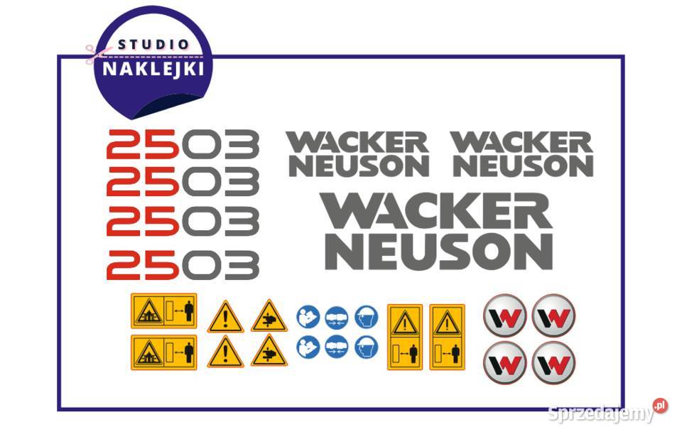 Naklejki na minikoparke Wacker Neuson 2503 mazowieckie