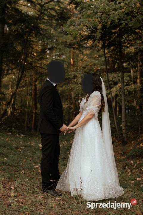 Sprzedam suknie slubną w kolorze śmietankowym 80cm Nowy Sącz