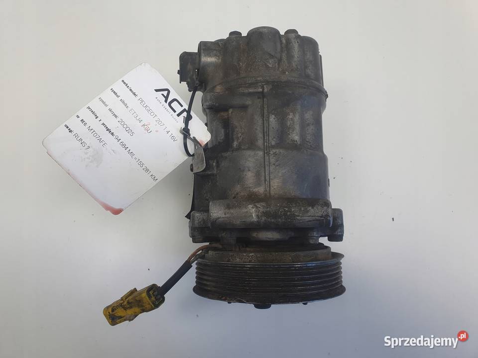 SPRĘŻARKA KLIMATYZACJI Peugeot 207 14 16V KFU lubelskie Chełm