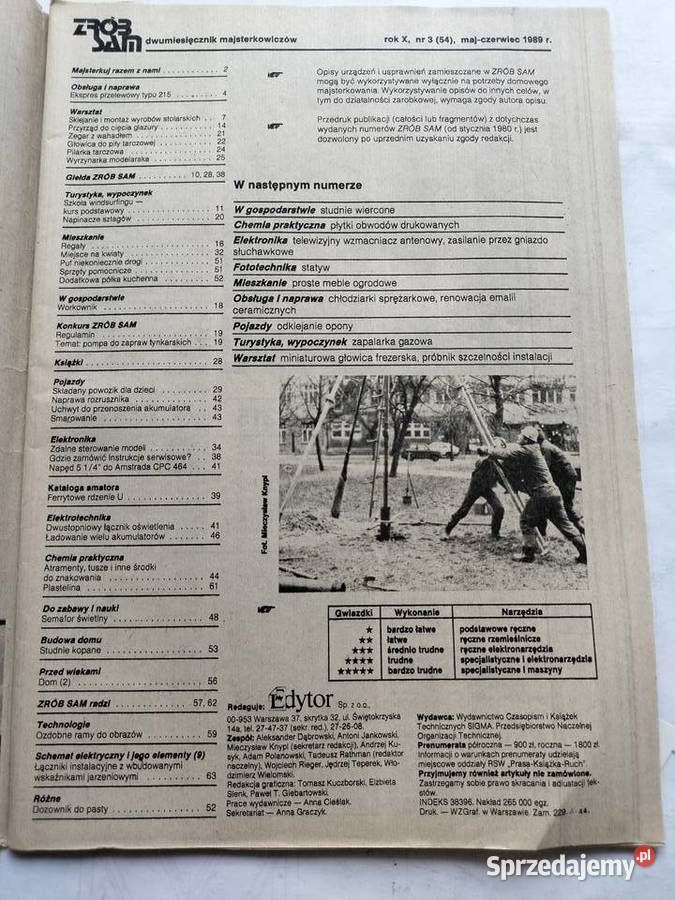 Zrób sam czasopisma 1981 1990r miękka Gdynia