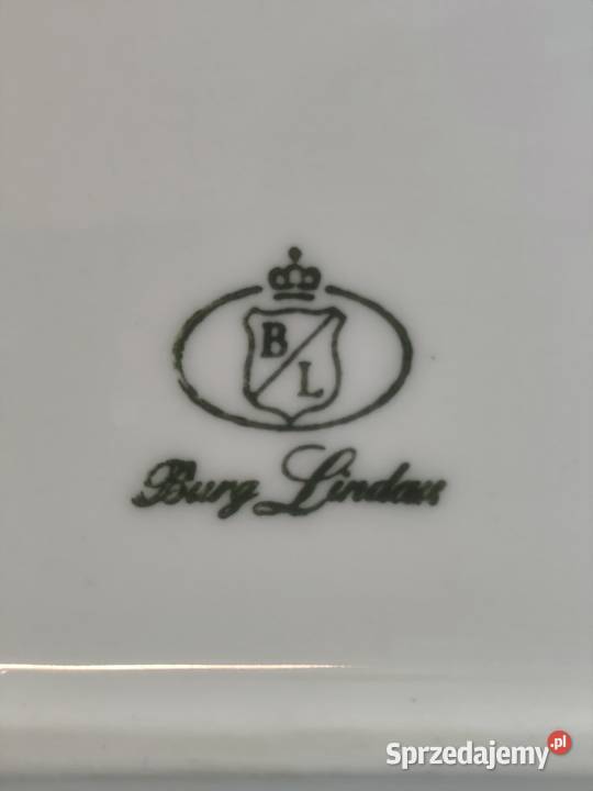 Porcelanowy półmisek Burg Lindau biała owalna Poddębice