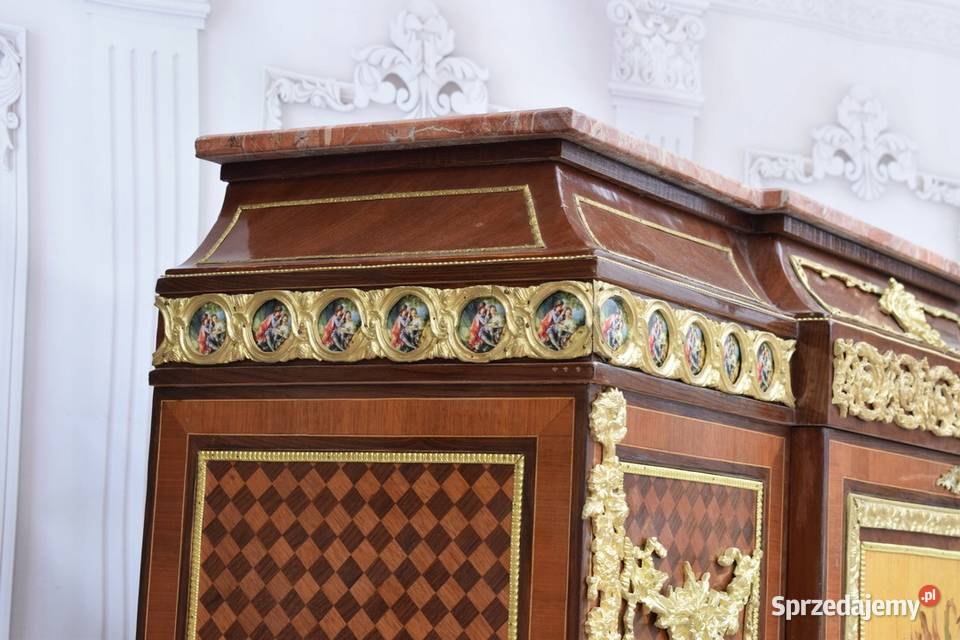 Francuska Komoda Empire Drewno Mosiądz Szafa Kraków